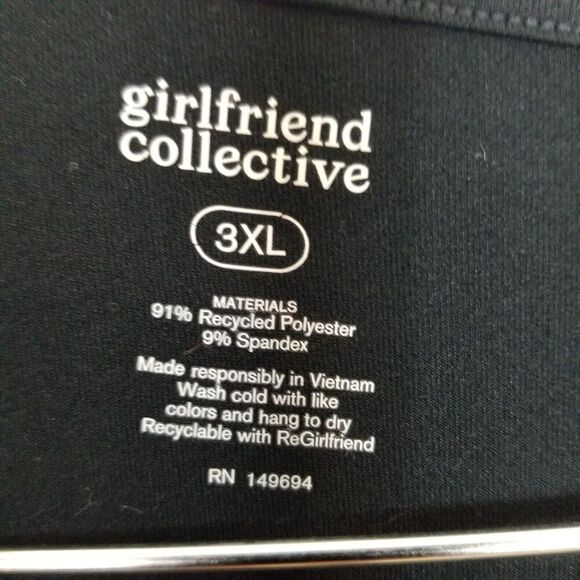 Girlfriend Collective Women Plus Wrap-Effect Playsuit Romper Sz 3XL Black - Picture 7 of 7